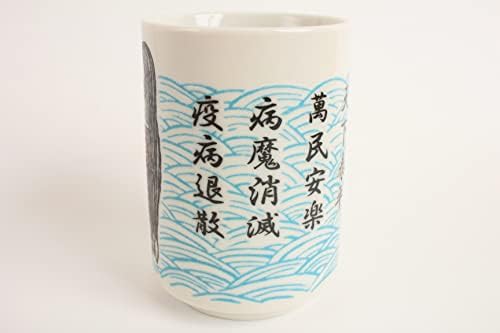 Мино опрема Јапонска Керамика Суши Јуноми Чаван Чаша За Чај Амаби Антички Дух Што Ги Спречува Епидемиите Небесно Сино произведено Во