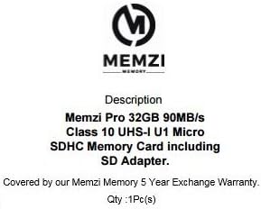 MEMZI PRO 32gb Класа 10 90MB / s Микро Sdhc Мемориска Картичка Со Sd Адаптер и Микро USB Читач За Pruveeo Во Камери За Автомобили