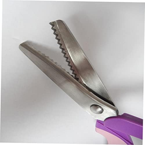 Sewacc Pinking Shears облекување ножици за розови ножици од не'рѓосувачки челик триаголни ножици за заби крпа ножици триаголни заби ножици