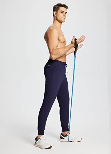 Панталони за џогери за белиле за мажи, брза суво засилена патека за атлетски тренинзи 3 џебови