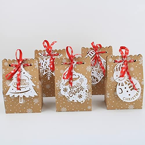 АБОФАН 24 парчиња Божиќни Кутии За Складирање Бонбони Божиќни Послужавници За Складирање Бонбони