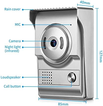 YDXNY Видео Врата Врата Телефон 7 Екран Во Боја Со Водоотпорна Надворешна Камера Двонасочна Аудио Ноќна Визија За Домашен Домофон