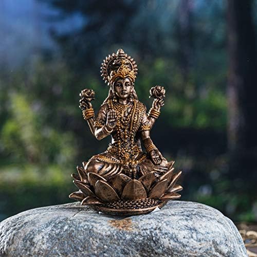 Пацифик подарок за подароци хинду бог лакшми минијатурна статуа на фигура на смола