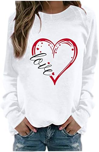 Womenенски Божиќ џемпер пуловер плус големина маица со долги ракави печатена екипа на екипажот симпатичен графички врвен женски