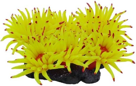 Vitality Sh220L Faux Coral Aquarium украсување украс, жолт