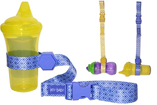 HnyBaby Sippy Чаша Ремен За Бебе Шише И Играчка Рака 2 Пакет Sippy Држач Чаша Со Гумени Зафат за Шетач &засилувач; Highchair