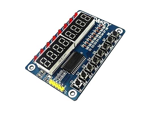 Паметна електроника 8-битна дигитална LED цевка 8-битна TM1638 Модул за приказ на клуч за Arduino AVR автентичен