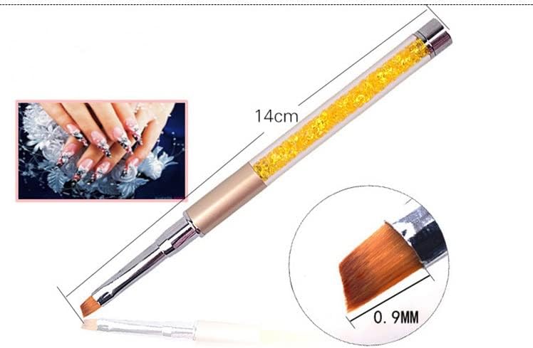 Sawqf Nail четка поставена за сликање на алатка за пенкало за кабини за гел од ринестон гел