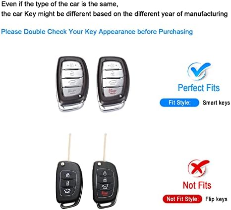 QBUC за Hyundai Elantra Key Fob Cover, мек TPU 360 степени на држач за заштитник со клуч со клуч компатибилен со 2021 2020 2019