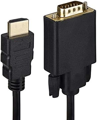 HDMI to VGA Cable, Qaoquda 6ft/1.8m Gold-Plated 1080P HDMI Male to VGA Male Video Audio Converter Adapter Cord Support Notebook PC DVD