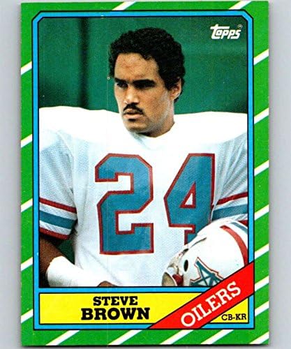 1986 година Фудбал Топс 359 Стив Браун Хјустон Оилдерс Официјална трговска картичка во НФЛ