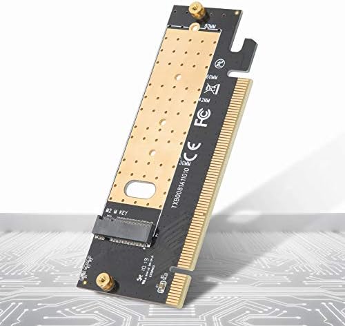 Chiciris Професионална структура за дисипација на топлина SSD Interface Riser картичка M Key M.2 до PCIE3.0 X16 SSD, адаптерска картичка, за