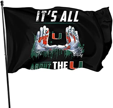 Ураганите во Мајами се за знамето на УГ 3x5 ft градинарски декор тремот лесен знаме за затворен/на отворено
