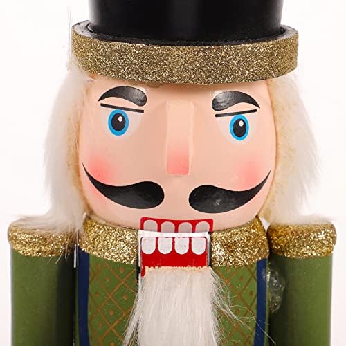 Toyvian Божиќни оревици фигури Традиционална дрвена тапанар оревчеста куклена колекционерска украс Божиќни украси за полица за
