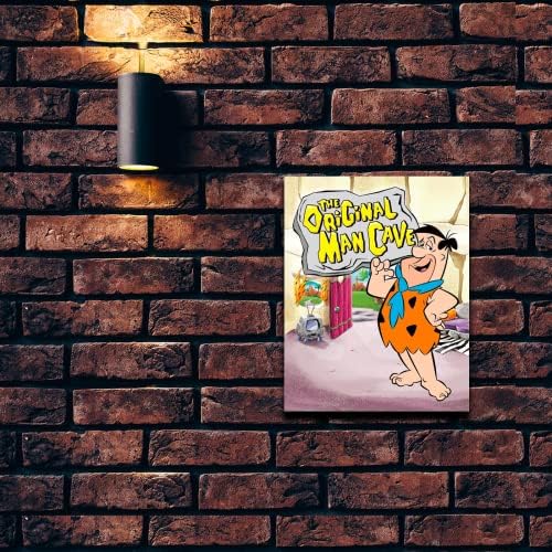Очајни Претпријатија Flintstones-Оригиналниот Човек Пештера Калај Знак-Носталгични Гроздобер Метален Ѕид Декор-Направени ВО САД
