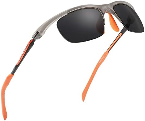 Квоноични Поларизирани Очила За Сонце Мажи УВ Заштита Голф Бејзбол Тенис Очила За Сонце-Метална Рамка Ал Мг