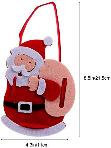 ABOOFAN 2 парчиња Прекрасна Божиќна Тематска Торба Со Јаболка Дедо Мраз Снешко Торба За Подароци За Бонбони За Забава