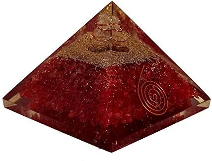 Sharvgun Red Garnet Generator Energy Generator Crystal Orgone Pyramid Pyramid EMF EMF заштита и медитација Јога 2,5-3 инчи