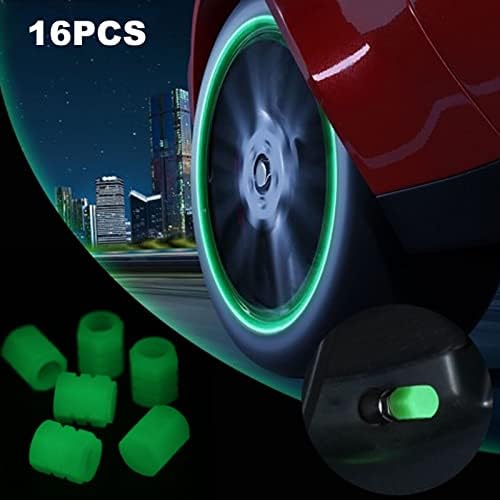 Флуоресцентни вентили за матични капаци на гуми за капаци за автомобили за автомобили SUV моторцикли за велосипеди додатоци за велосипеди