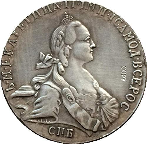 Руски Монети 1766 22мм Копија За Домашна Соба Канцеларија Декор
