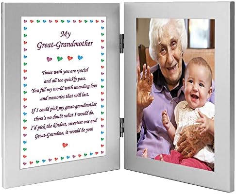 Голема баба подарок, слатка песна картичка за баба - додадете 4x6 инчи фотографија во двојна рамка
