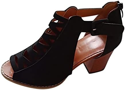 Чунки пета сандали за жени ги вкрстуваат страшните гроздобер сандали модни пумпи за чевли високи потпетици обични сандали на отворено