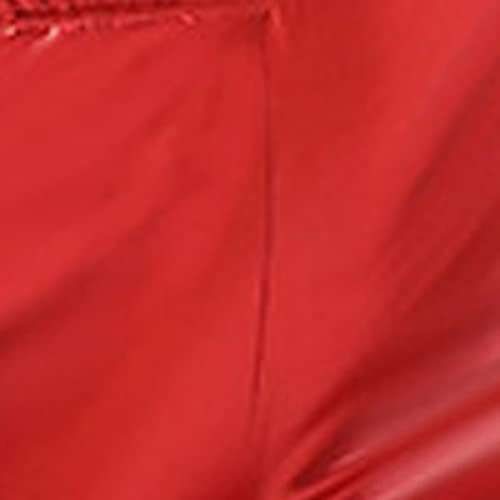 Нархбг Сјајни метални хеланки на одблесокот за жени секси високи половини, дното на дното на дното на 70 -тите години, диско јога панталони