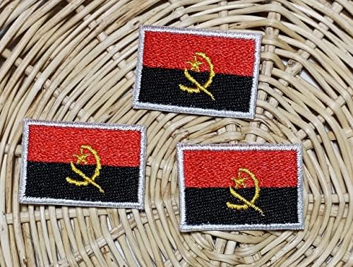 Навистина Мини Ангола Национално Знаме Во Собата. Знаме Тактички Железо На Лепенка Земја Ангола Знаме Значка Апликација Мотив Декоративна