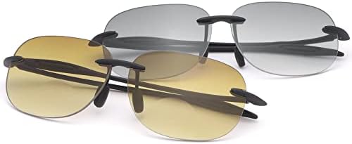 МИРЈЕА 2 Пара Бифокални Очила ЗА Читање БЕЗ Рамки УВ400 Заштитни Очила За Сонце Читатели За Мажи Жени Класични Очила За Очила