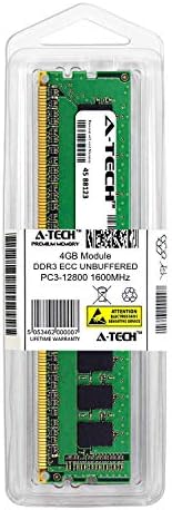 А-Технологија 4gb Замена За Кингстон КТ-PL316ES/4G-DDR3 1600MHz PC3 - 12800 ECC Unbuffered UDIMM 1rx8 1.5 v - Еден Сервер Меморија