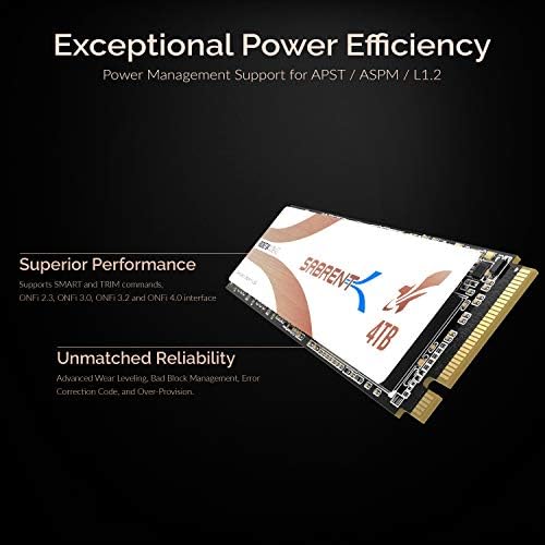 SABRENT 4TB ROCKET Q4 NVME PCIE 4.0 M.2 2280 Внатрешна SSD максимална изведба на цврста состојба R/W 4900/3500 MB/s
