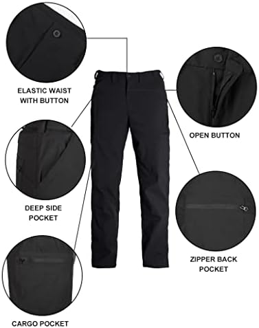 Машки Товарни Панталони Лесни Водоотпорни Опуштени Панталони За Истегнување За Мажи Со Џебови Од Патент