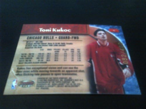 1998-1999 Најдобриот Топ Бауман на Тони Кукок Рефракторска картичка Ограничена 082/400! Чикаго Булс