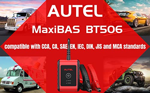Autel Car Tester Battery Maxibas BT506 Адаптивна спроводливост 6V 12V тестер на батерии автомобилски автомобилски способности за способности
