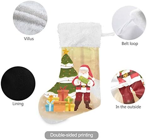 Пимилагу Дедо Мраз избира божиќна starвезда Божиќни чорапи 1 пакет 17,7 , виси чорапи за Божиќна декорација
