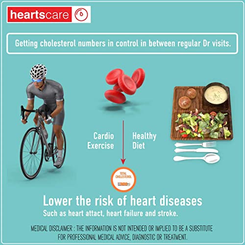 Heartscare C1 Вкупно комплет за тестирање на холестерол дома - 10 вкупно ленти за холестерол и систем за набудување на мерачот на холестерол