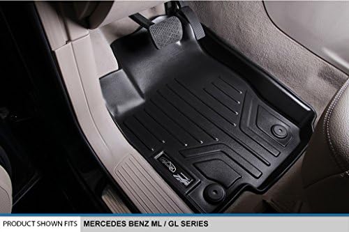 SmartLiner Custom Fit Fort Day Mats 2 Row Liner Set Black За 2012-2019 Mercedes Benz ML/GL/GLE/GLS серија