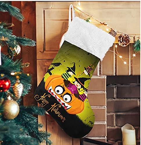 Алаза Божиќни чорапи за Ноќта на вештерките Децата носат класични класични персонализирани големи декорации за порибување за