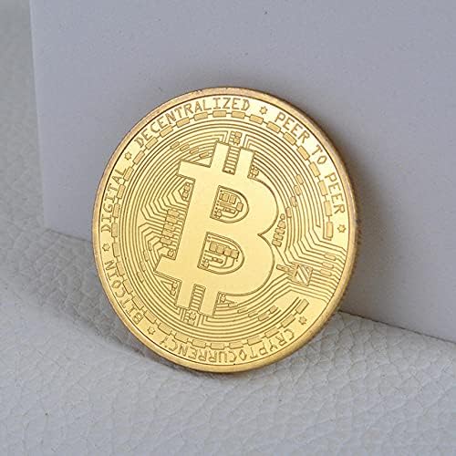 1 парче креативен сувенир злато-позлатена колекција на монети Bitcoin Bitcoin колекција физичка монета комеморативна монета-кина