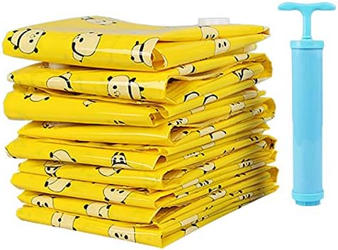 Фансипро Вакуумска Торба За Складирање Преклоплива Компресирана Облека Организатор На Влага Отпорна На Прашина, 60 * 80, Жолта