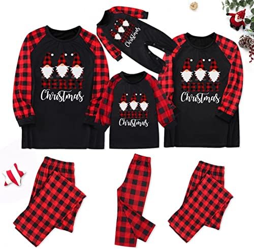 XBKPLO Божиќни пижами за семејни пижами pjs облека за спиење облека Божиќни семејни пижами за појавување на комплети плус големина