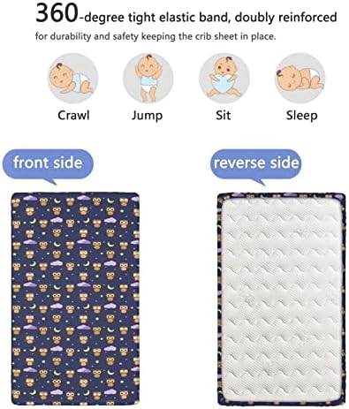 Тематски тематски листови за креветчиња, стандарден душек за креветчиња, облечени во листови за деца, душеци за душеци-подготвени
