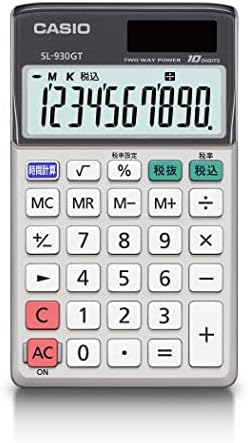 Casio SL-930GT-N Зелен закон за набавки во согласност со калкулаторот, 10 цифри, типот на тетратката, овластениот Eco Mark Mark