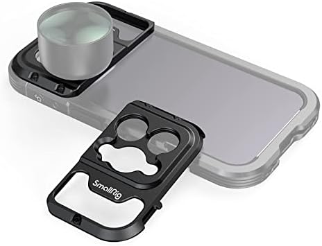 Подлога за навојни леќи Smallrig 17mm за iPhone 14 Pro, леќи за леќата на алуминиумска леќа Цврст и отпорен на абење, леќи за