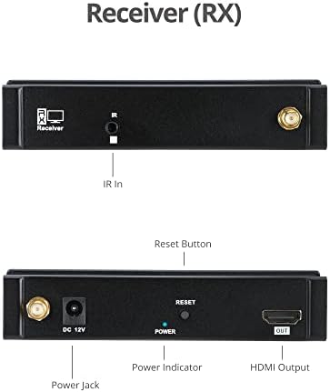 SIIG Full HD Безжичен HDMI Екстендер-Приемник Само, Двојна Антена, Целосна HD 1080p Видео, Стерео Аудио, Ir Далечински Управувач