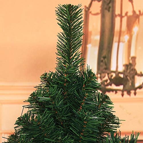 ZPEE 3.2ft Божиќна декорација со метален стојат материјал ПВЦ новогодишна елка, вештачки автоматски распространети гранки лесни