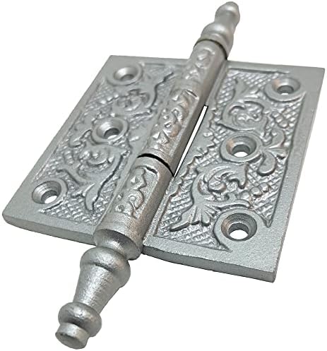 6 ” - Антички хардвер депо - викторијански стил украсен декоративен антички стар свет, шарка на ковано железо сребрена боја за врати, плакари