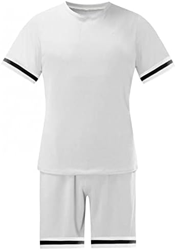 Облека од 2 парчиња за мажи, маички со кратки ракави, маички и шорцеви за вежбање, атлетска маица за маици