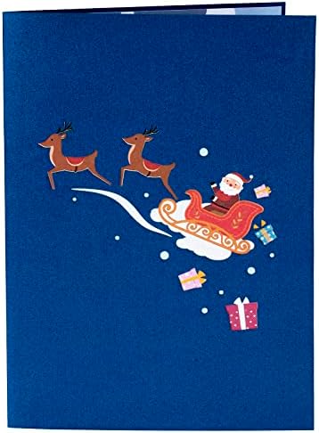 Хартија Loveубов Дедо Мраз се појава на Божиќна картичка, рачно изработени 3D скокачки честитки за него, нејзините, возрасни,