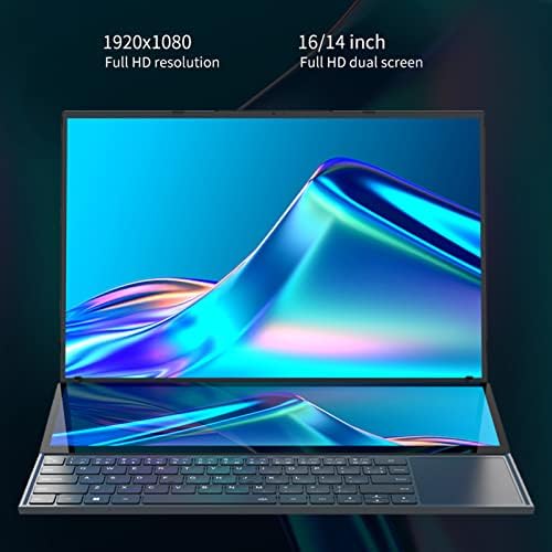 Лаптоп со двоен екран на Ciciglow, 16in Touch Display Business Laptop, 14in Помошен екран, 1920x1200 HD дисплеј, CORE i7 процесор,